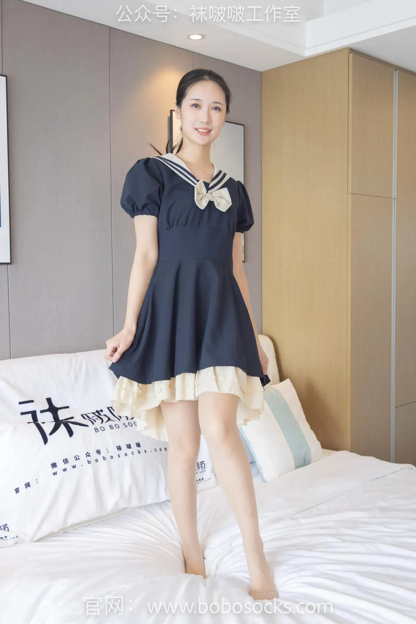 [BoBoSocks袜啵啵]NO.107 小安-平底鞋、白棉袜、肉丝 [140P]插图